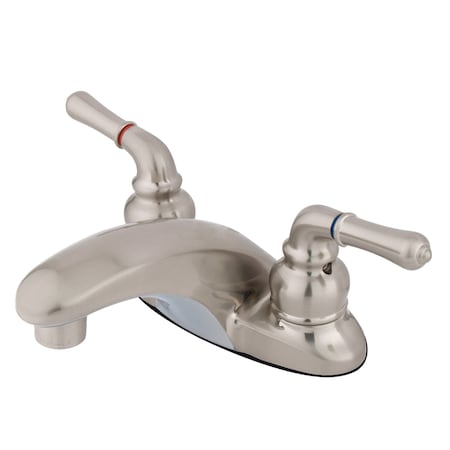 Kingston Brass 4" Centerset Bathroom Faucet, Brushed Nickel KB628LP